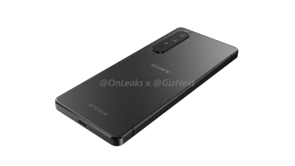 Rendu présumé du Sony Xperia 1 IV. (Image source : @OnLeaks/Giznext)