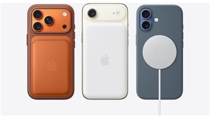 La batterie MagSafe de l'iPhone Air est trop grande pour tenir au dos de l'iPhone 17 et de l'iPhone 17 Pro. (Source de l'image : Apple)