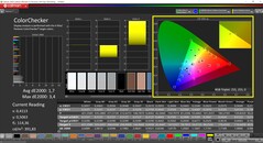CalMAN ColorChecker (profil : sRGB, espace couleur cible : sRGB)