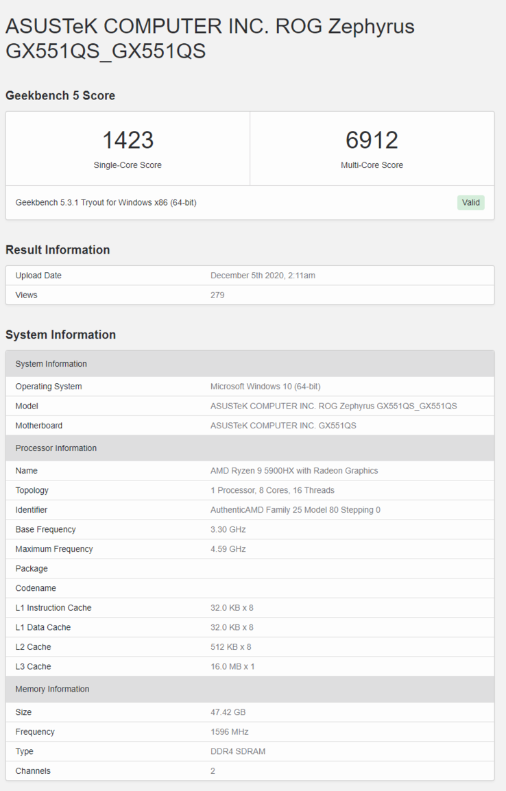 (Source de l'image : Geekbench)