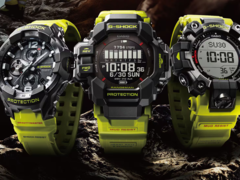 De gauche à droite, Casio G-Shock GR-B300RY-1A9, GPR-H1000RY-1A9 et GW-9500MRY-1A9. (Source de l'image : Casio)