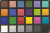 Screenshot of ColorChecker colors. Original colors are displayed in the lower half of each patch.