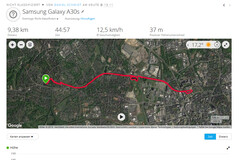 GPS Samsung Galaxy A30s : vue générale.