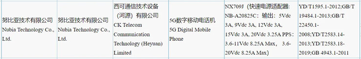 Le "RedMagic 7 Pro" de 165W est approuvé pour la vente en Chine. (Source : 3C via NashvilleChatter)