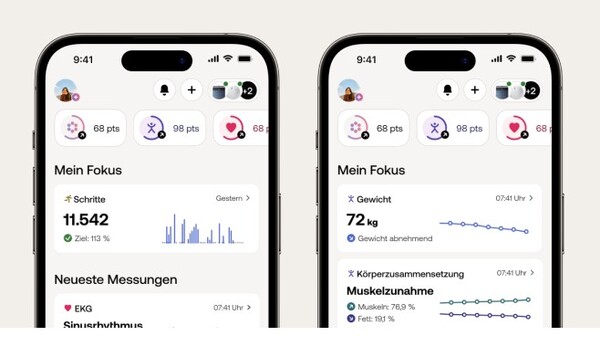 L'application Withings met désormais l'accent sur les mesures importantes. (Source de l'image : Withings)