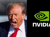 Le président Donald Trump et Nvidia (Source de l'image : Brendan McDermid, Reuters, et Nvidia ; édité)