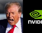 Le président Donald Trump et Nvidia (Source de l'image : Brendan McDermid, Reuters, et Nvidia ; édité)