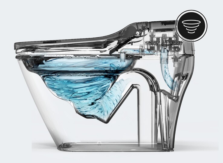 Les toilettes intelligentes Vovo Neo tirent automatiquement la chasse d'eau en utilisant la quantité d'eau appropriée en fonction de la durée d'assise. (Source de l'image : Vovo)