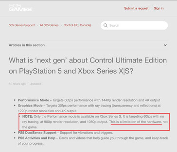 Commentaire original du Contrôle. (Source de l'image : NeoGAF u/kyliethicc)