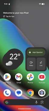 Google Pixel UI basé sur Android 16 : Homescreen