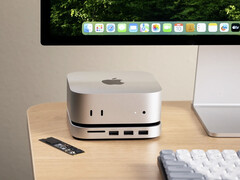 La station d'accueil Mac Mini de Satechi prend en charge tous les types de disques SSD M.2, et pas seulement le M.2 2280 présenté ici. (Source de l'image : Satechi)