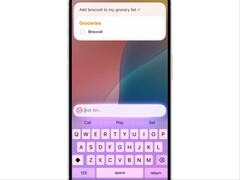 Siri avec Apple Intelligence répondant à une demande de liste de courses. (Source de l'image : Apple)