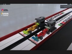 Synopsys et Nvidia présentent une piste de course jumelle numérique pour la course STEM de style F1, combinant Ansys Discovery et Omniverse avant la saison 2025-26. (Source de l&#039;image : Ansys via YouTube)