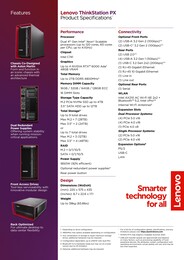 Lenovo ThinkStation PX - Spécifications. (Source de l'image : Lenovo)