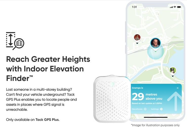 Le nouveau Tack GPS Plus ajoute la fonction Indoor Elevation Finder pour localiser plus rapidement les personnes perdues dans les bâtiments à plusieurs étages. (Source : Tack One)