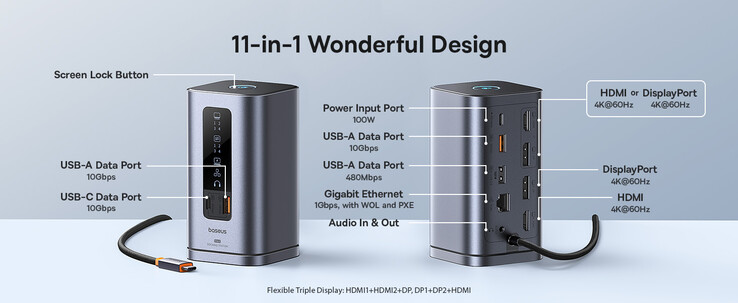 Le Spacemate comporte 11 ports dans un format compact...