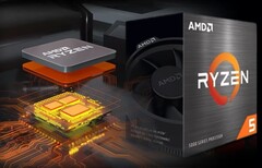 AMD vient de sortir de nouveaux processeurs de la série Ryzen 5 5000 à des prix d&#039;entrée de gamme. (Image source : AMD - édité)