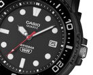 La Casio MRW-240H-1E1JF entièrement noire, illustrée ci-contre.