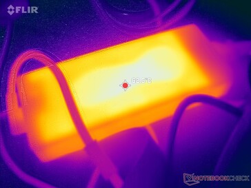 L'adaptateur CA peut atteindre plus de 63°C lors de l'utilisation de charges exigeantes