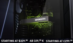 Les PDSF de Nvidia pour le GeForce RTX 3060 sont de 329 $ US/329 €/ 299 £. (Source de l&#039;image : Nvidia - édité)
