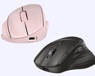 La HP Tilt Ergonomic Mouse 720M et la HP Ultra-Fast Scroll Wireless Mouse sont équipées de supercondensateurs à la place des piles. (Source de l'image : HP)