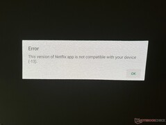 Netflix n'est pas compatible.