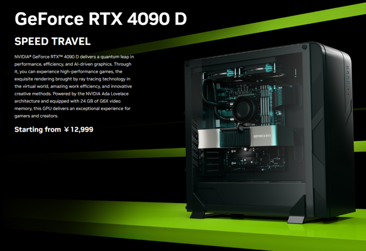 La NVIDIA RTX 4090D sera commercialisée ce mois-ci en Chine. (Source : NVIDIA)