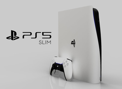 La PS5 Slim, telle qu&#039;imaginée par Concept Creator et LetsGoDigital. (Source de l&#039;image : LetsGoDigital &amp;amp; Concept Creator)