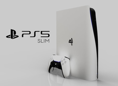 La PS5 Slim, telle qu'imaginée par Concept Creator et LetsGoDigital. (Source de l'image : LetsGoDigital & Concept Creator)