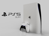 La PS5 Slim, telle qu'imaginée par Concept Creator et LetsGoDigital. (Source de l'image : LetsGoDigital &amp; Concept Creator)