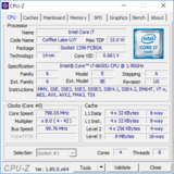 Surface Pro 6 - CPUZ CPU.