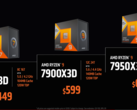 AMD a affirmé que le Ryzen 9 7950X3D battra confortablement le Core i9-13900K dans les jeux. (Source : AMD)
