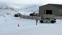 Essais hivernaux du Cybertruck en Nouvelle-Zélande (image : Talor Griffin/FB)