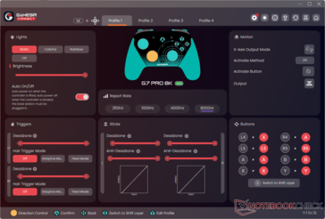 Page d'accueil du GameSir Connect G7 Pro 8K.