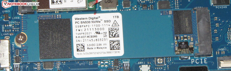 Un SSD NVMe sert de lecteur système.