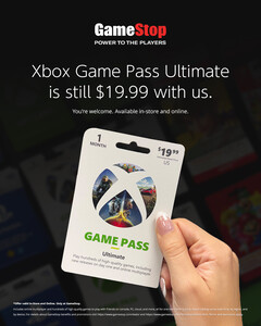 Une capture d'écran d'un message de GameStop sur les réseaux sociaux commercialisant ses offres Xbox Game Pass