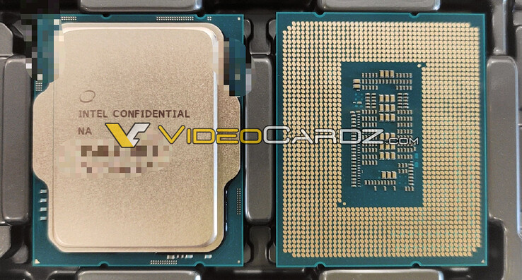 Fuite d'une photo d'Intel Alder Lake-S. (Source de l'image : Videocardz)