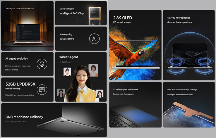 Principales caractéristiques de l'ordinateur portable