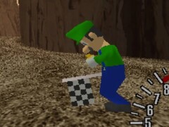 Le frère de Mario, Luigi, dans sa tenue classique verte et bleue, a été retrouvé dans Sega GT pour la console Sega Dreamcast (Image : CombyLaurent1)