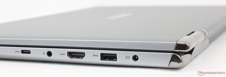 Droite : USB-C 3.2 Gen. 1, casque de 3,5 mm, HDMI 1.4, USB-A 3.0