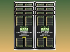 Un rendu du kit RDIMM DDR5 de 4 To à 16 modules de Nemix (source d'image : Nemix)