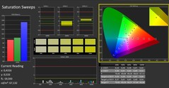 CalMAN : Saturation des couleurs (calibrée)