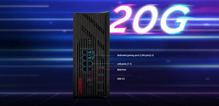 Deux ports Ethernet sont apparemment destinés aux appareils de jeu (Image source : Asus)