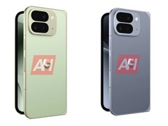 Rendu non officiel du Pixel 10 Pro Fold montrant les couleurs Jade (à gauche) et Moonstone (à droite). (Source de l&#039;image : Android Headlines)