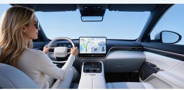 Le Teclast M60 présenté ici est utilisé pour la navigation dans une voiture