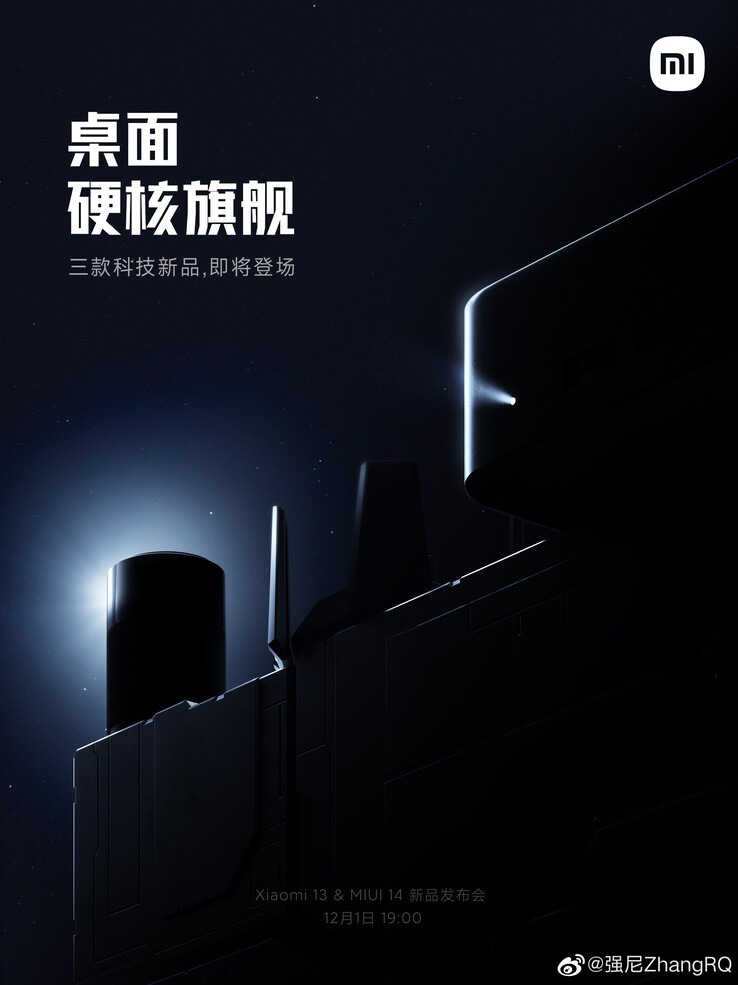...pourrait être rejoint par un PC complet sur scène lors de l'événement 13/MIUI 14. (Source : I am HYK via Weibo, Xiaomi via Weibo)