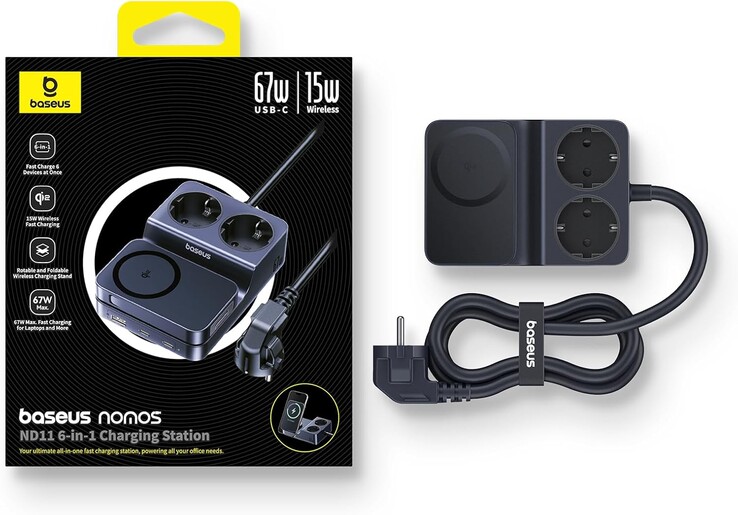 La station de recharge 6-en-1 Nomos ND11 de Baseus. (Source : Baseus)