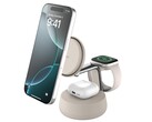 La nouvelle station d'accueil Belkin Qi2 25W 3-en-1 devrait charger l'iPhone 16 de 0 à 50 % en 25 minutes avec iOS 26 ou une version plus récente. (Source de l'image : Belkin)
