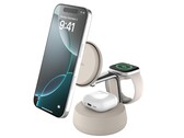 La nouvelle station d'accueil Belkin Qi2 25W 3-en-1 devrait charger l'iPhone 16 de 0 à 50 % en 25 minutes avec iOS 26 ou une version plus récente. (Source de l'image : Belkin)