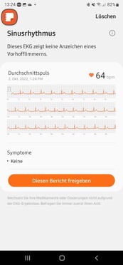 La mesure de la pression artérielle et l'ECG sont assurés par une troisième application, appelée Samsung Health Monitor